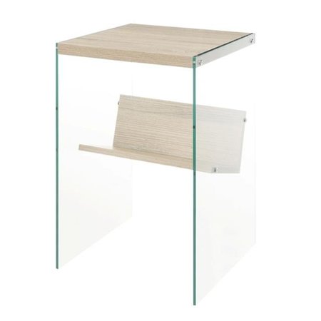 SOG Soho Wedge End Table; Weathered White - 16.38 x 23.63 x 15.75 in. 131556WW